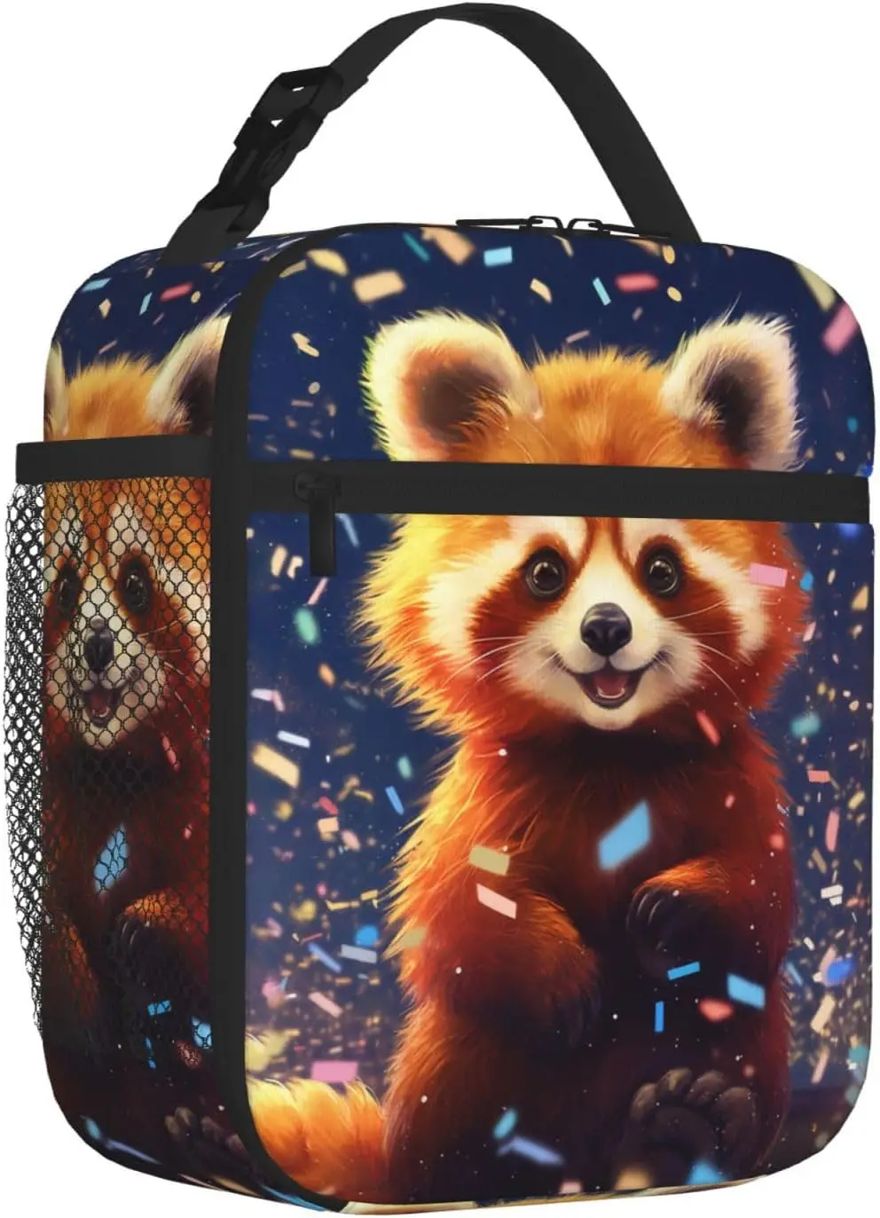 Red Panda Lunch Box Cute Happy Red Panda Lunch Bag For Kids Boys Girls Teens Adults, Reusable Insulated Lunch Bag