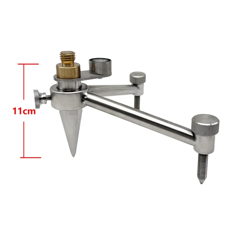 Stainless Steel Mini Bipod for Mini Prism Pole 5/8x11 Thread Adapter Mini Tripod & Adapters