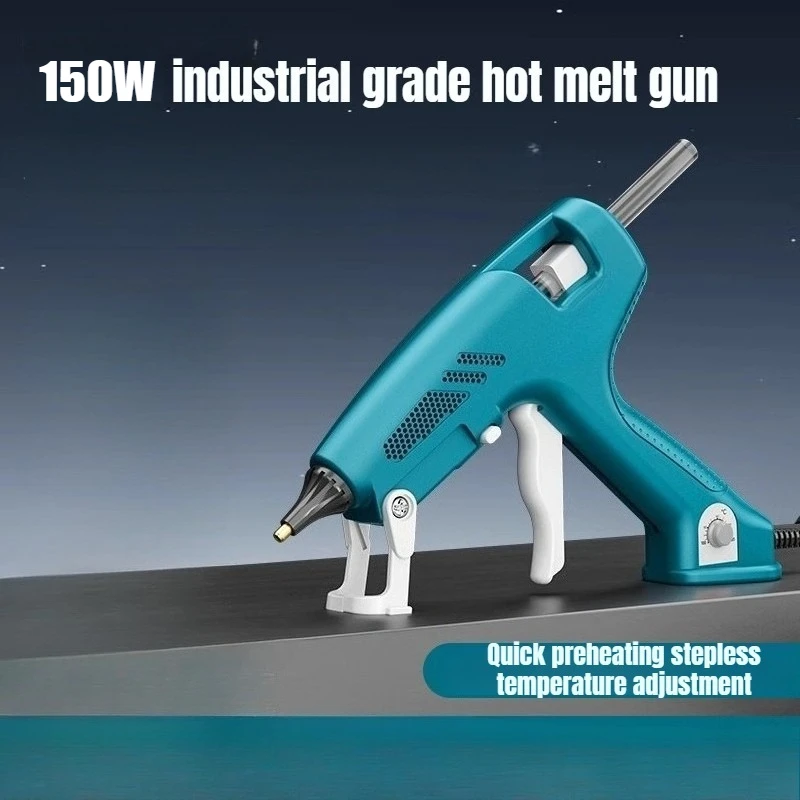 11mm Hot Melt Glue Gun for Household Handmade with Glue Stick 150W Industrial High Power Temperature Regulation Hot Silicone Gun