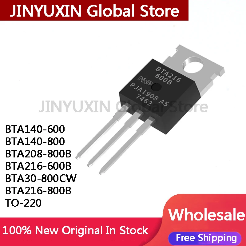 10Pcs BTA140-600 BTA140-800 BTA208-800B BTA216-600B BTA30-800CW BTA216-800B TO-220