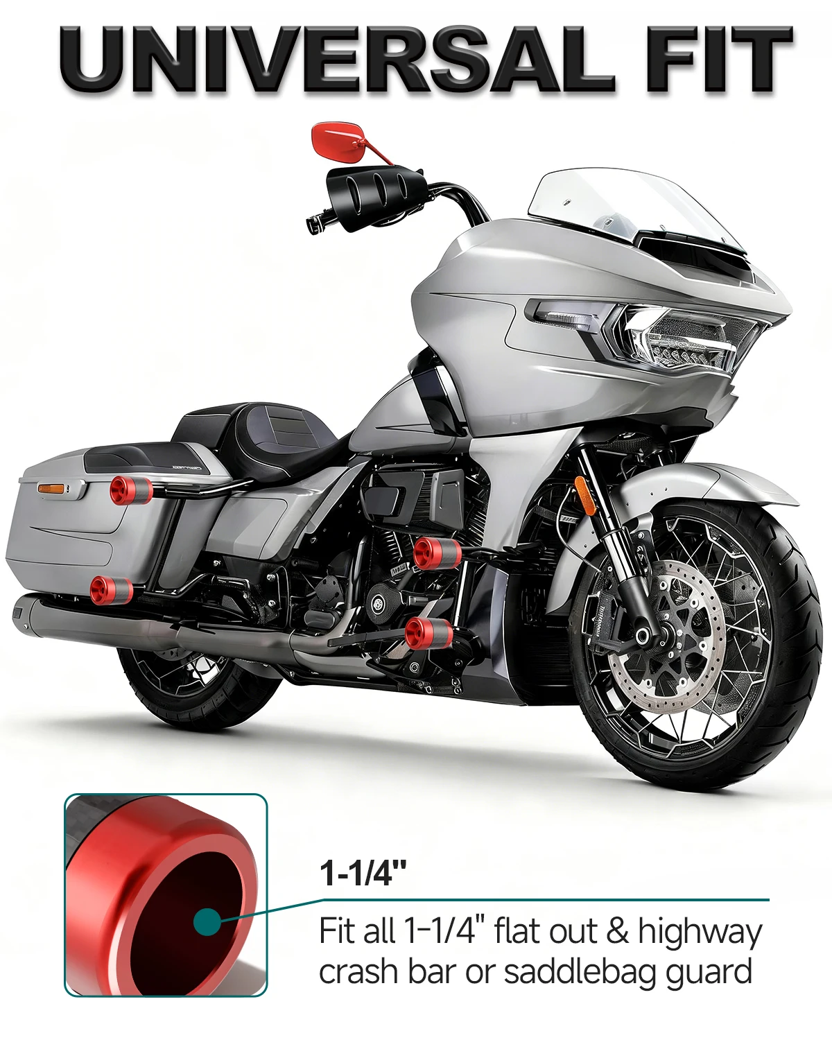 A Pair Aluminum Alloy Frame Sliders 3/8