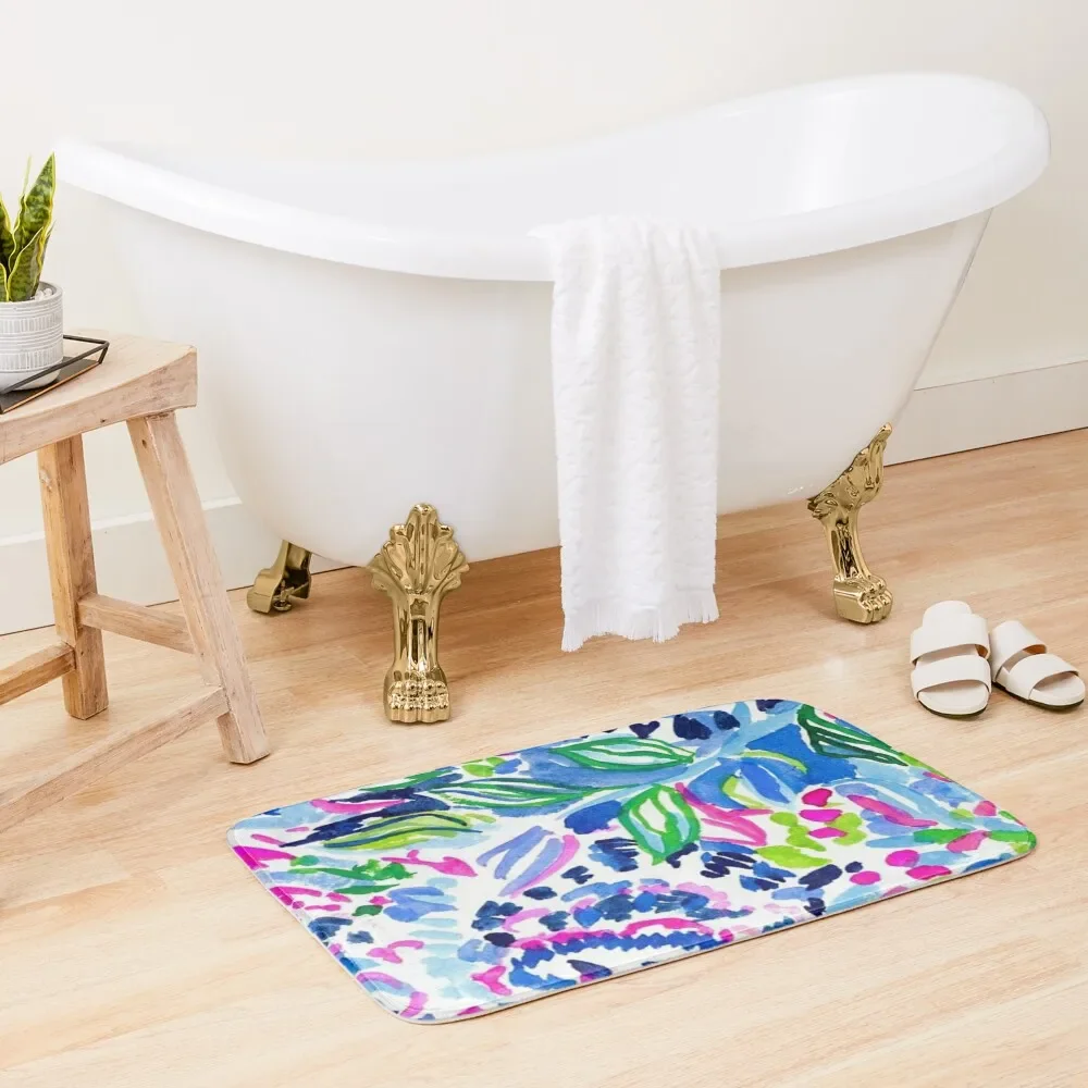 

full sea flowers Bath Mat Living Room Rugs Rugs Baths Bathroom Use Mat