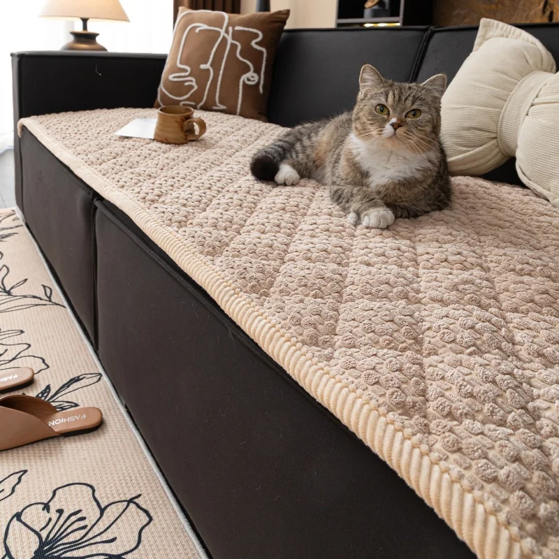 

Thicken Plush Sofa Cover Non-Slip Couch Cushion Slipcover Towel for Living Room Wear-resistant Sofa Blanket Furniture Modern