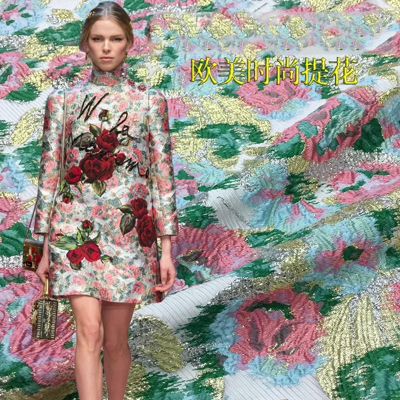 

Золотая проволока, жаккардовая ткань, пальто, ветровка, платье, одежда, ткань, европейский бренд, модный дизайн, шитье, оптовая продажа, материал на метр