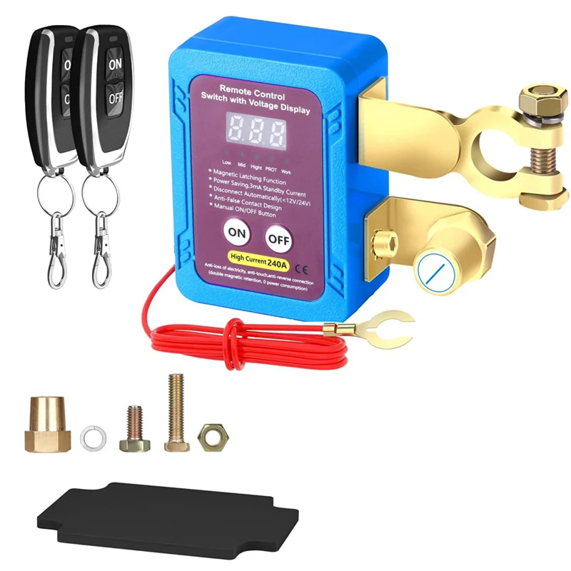 

Leading-Remote Battery Disconnect Switch 12V 240A With Led Voltage Display,Automatic Power Shut Off Switch For Auto Car Truck