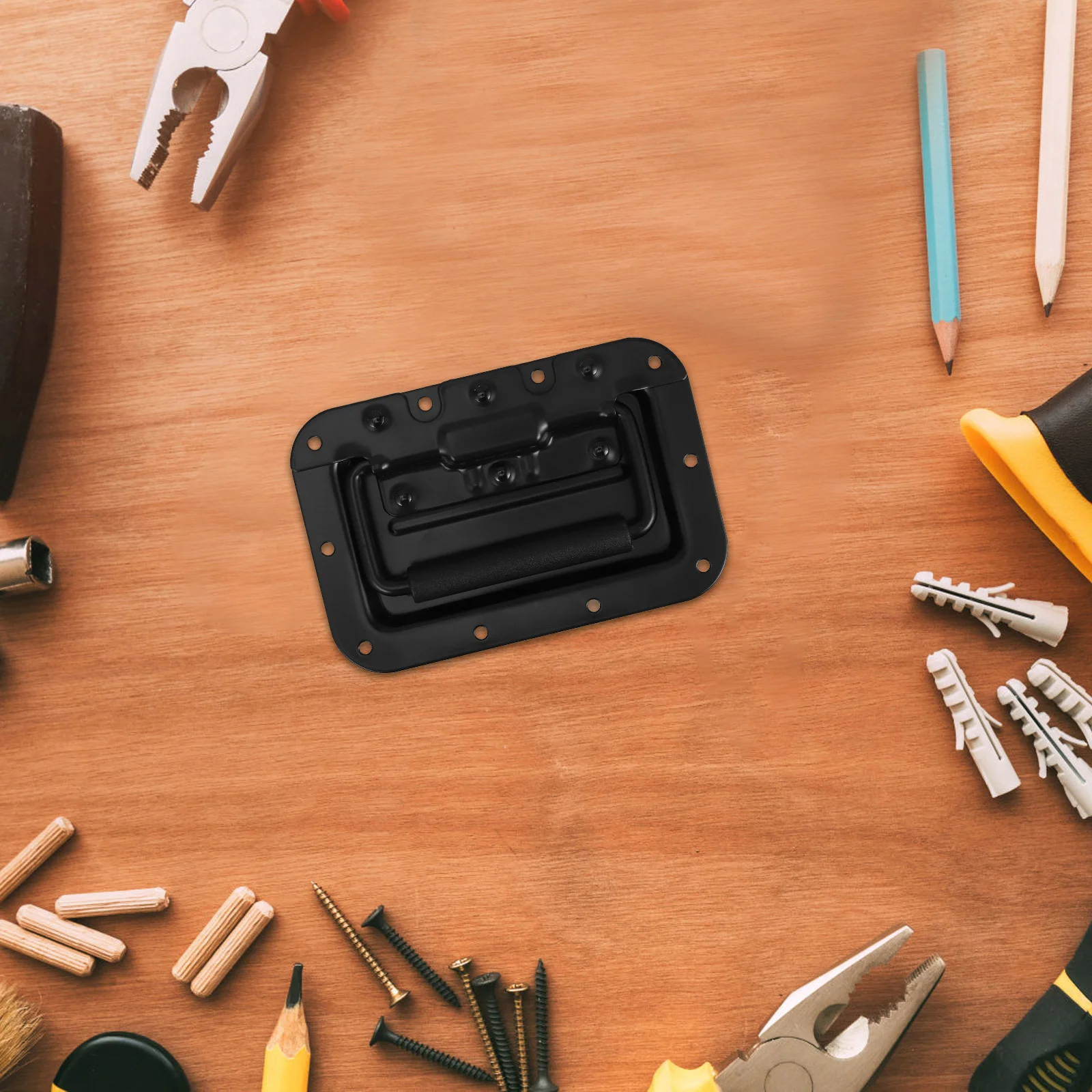 Handle Flight Case Loaded Steel Recessed Spring for Chest Padded Grip Pull Handles Black Iron Speaker