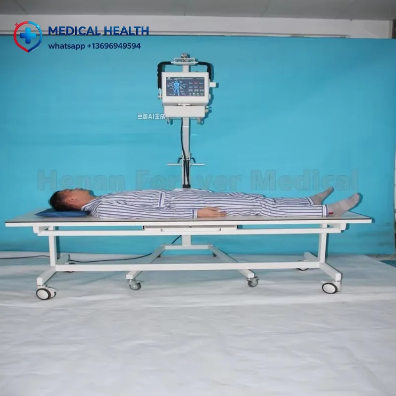 Optional Touch Screen Medical 5kw Digital X Ray  Trolley DR Portable vet Digital X-ray Machine