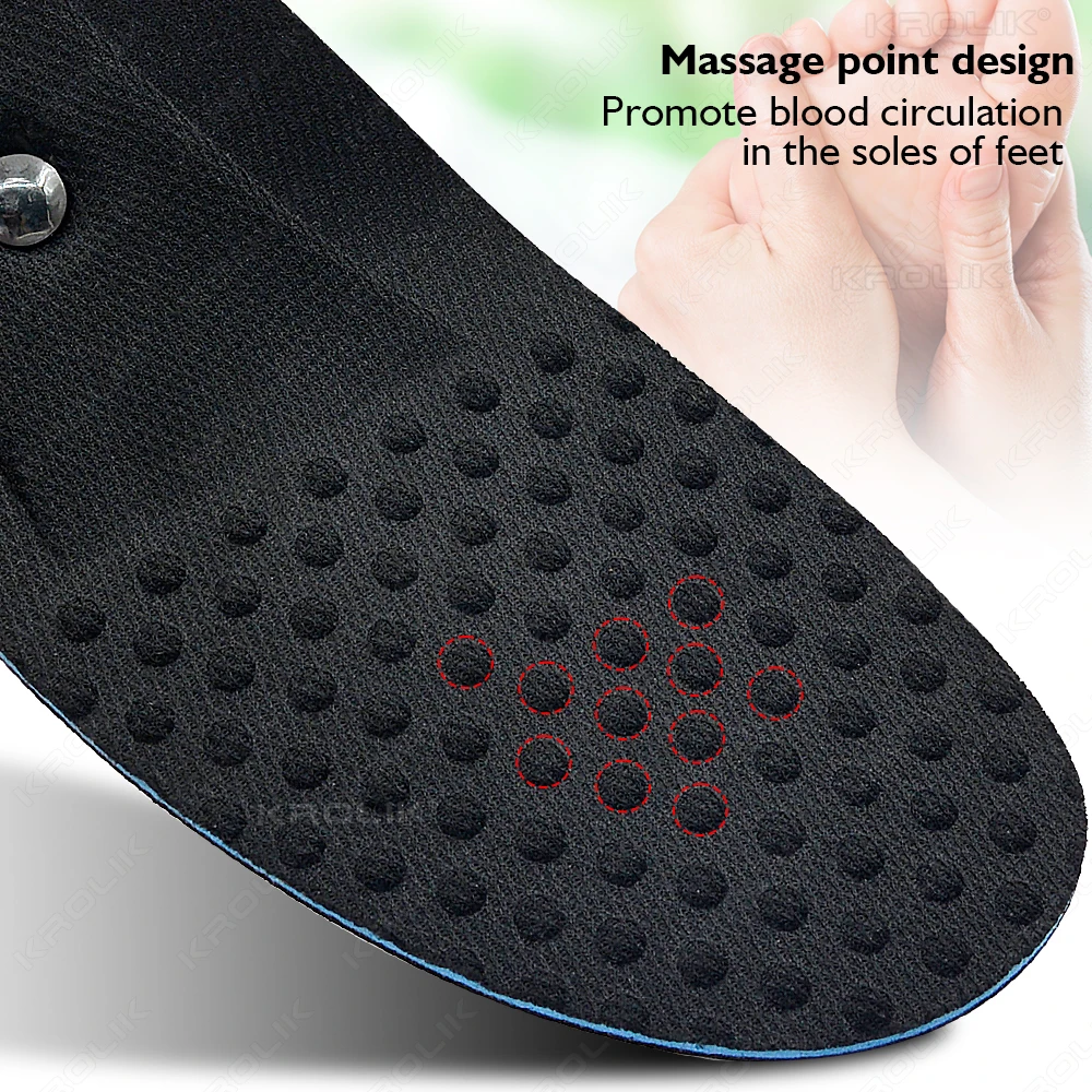 2-5cm Height Increase Insoles Magnet Templates Insole For Feet Arch Support Heighten Orthopedic Shoes Sole Pad Unisex Damping