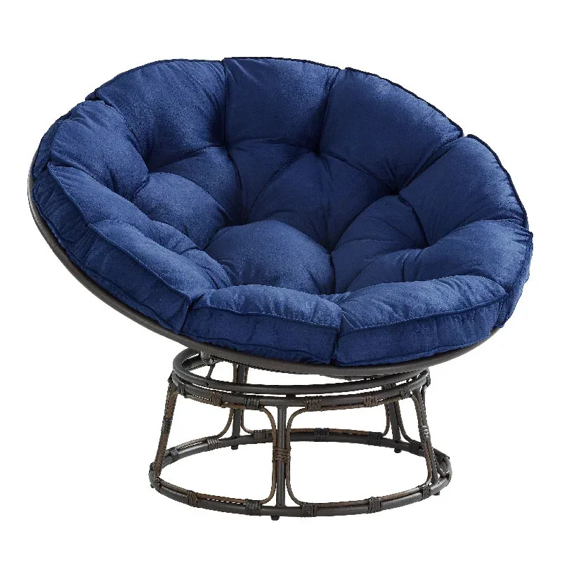 Luxury Lazy Better Homes Gardens Papasan Chair Modern Aesthetic Polyester Blue Sofas Europe Living Room Couch Lounge Chair