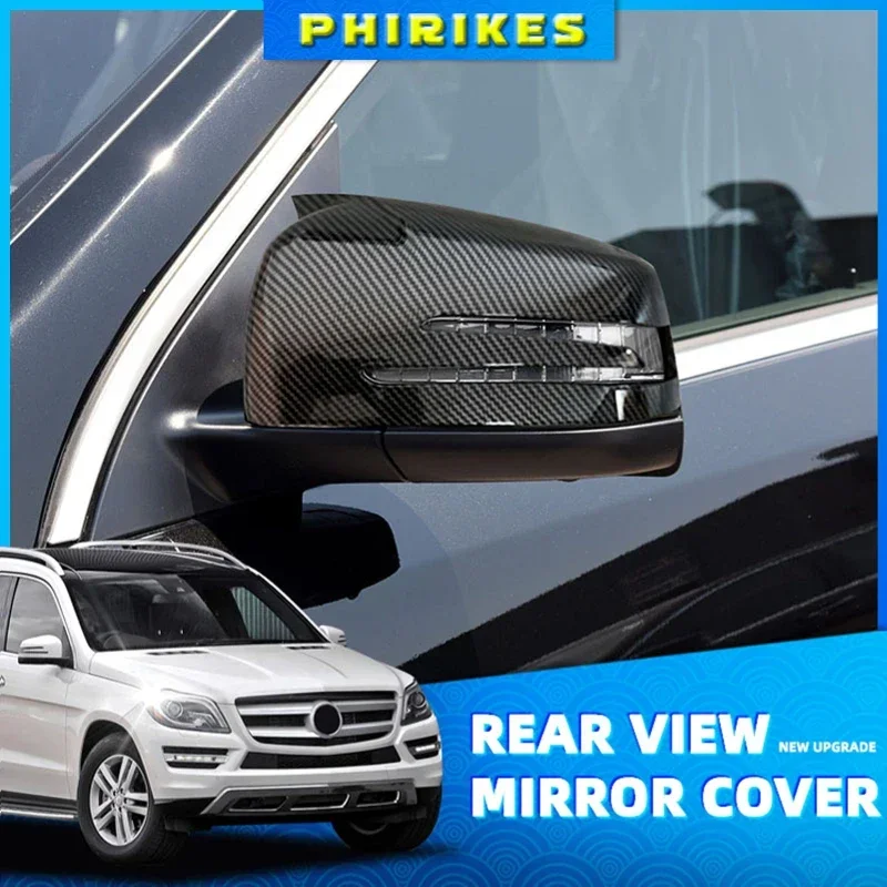 

2pcs Carbon Fiber Pattern Rearview side Mirror cover caps For Mercedes Benz W176 W246 W204 W212 W221 C117 X204 X156