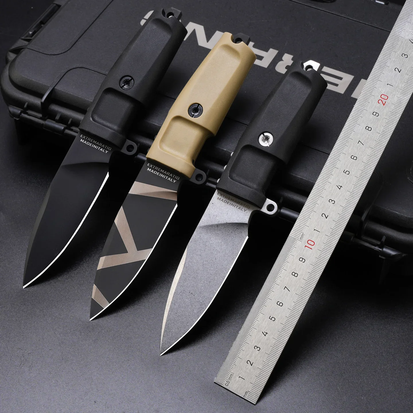 EXTREMA RATIO - Compact Pivot Model Miniature Straight Knife, Made of N690 Steel, Multi-functional Camping and Travel Knife