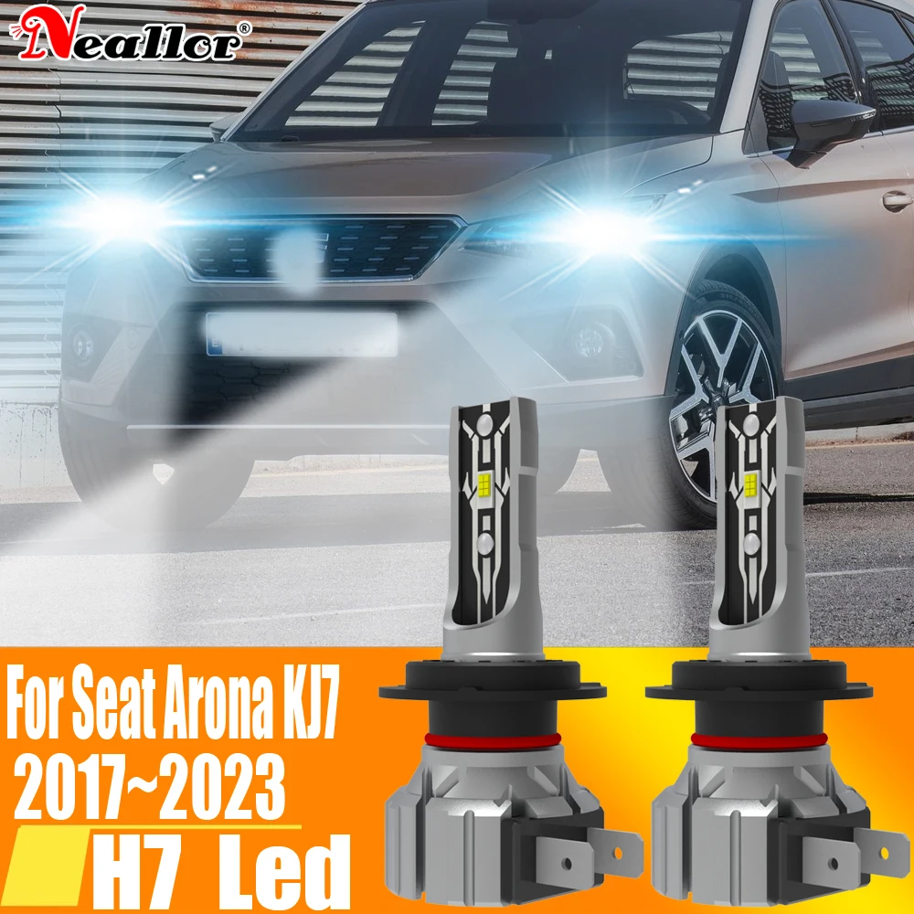 

2pcs H7 Led Light Canbus Bulb Car Headlight High Power Car Fog Diode Moto Driving Running Lamp 12V 55W For Seat Arona 2017~2023