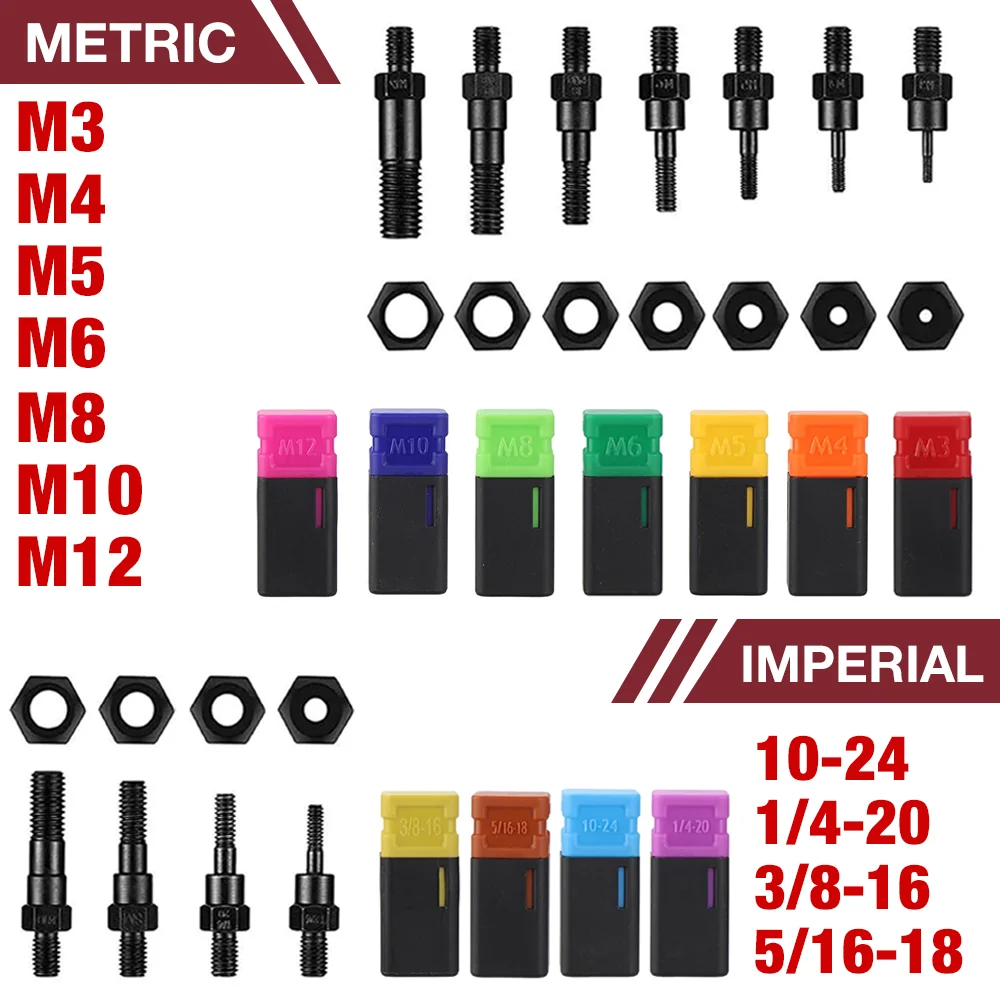 Riveting Machine, Manual Rivet Nut Gun, Metric M3 M4 M5 M6 M8 M10 M12 Inches 10-24, 1/4-20, 3/8-16, 5/16-18, Home Riveting Tools