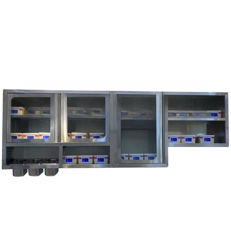 Wall-mounted lockers, hanging cabinets, multi-layer storage cabinets with doors, commercial kitchen equipment