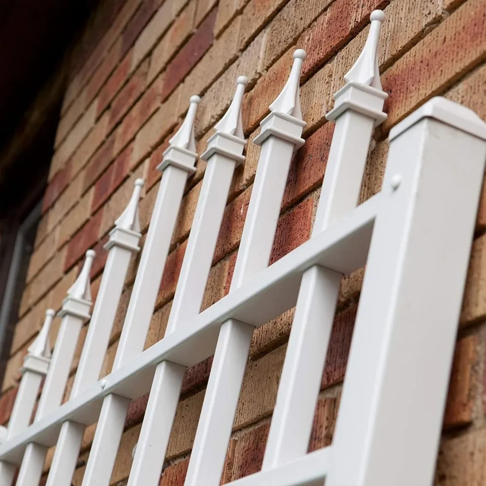 Treliça externa do pátio do jardim do vinil do PVC de 57 x 95 polegadas, com parafusos da montagem na parede, branco