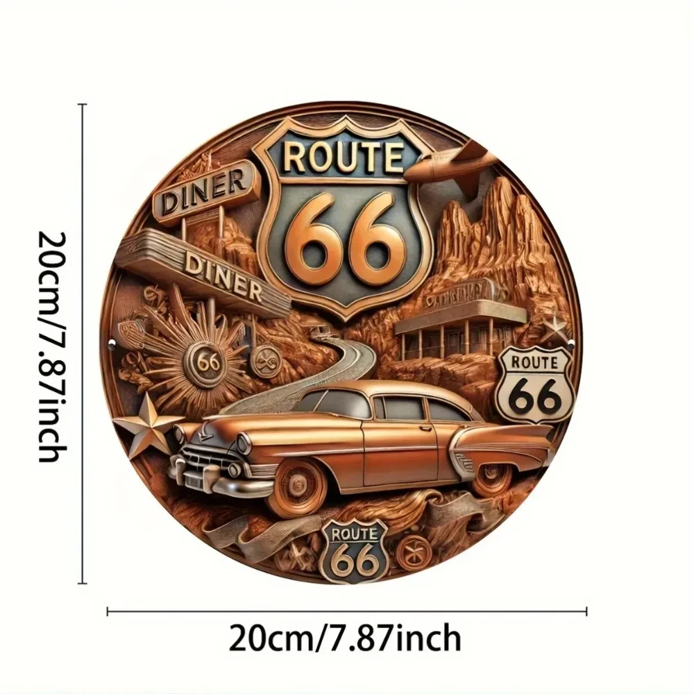 One Piece Retro No. 66 Outdoor Wall Metal Sign 20X 20cm 7.8x7.8inch Durable Weatherproof Decoration