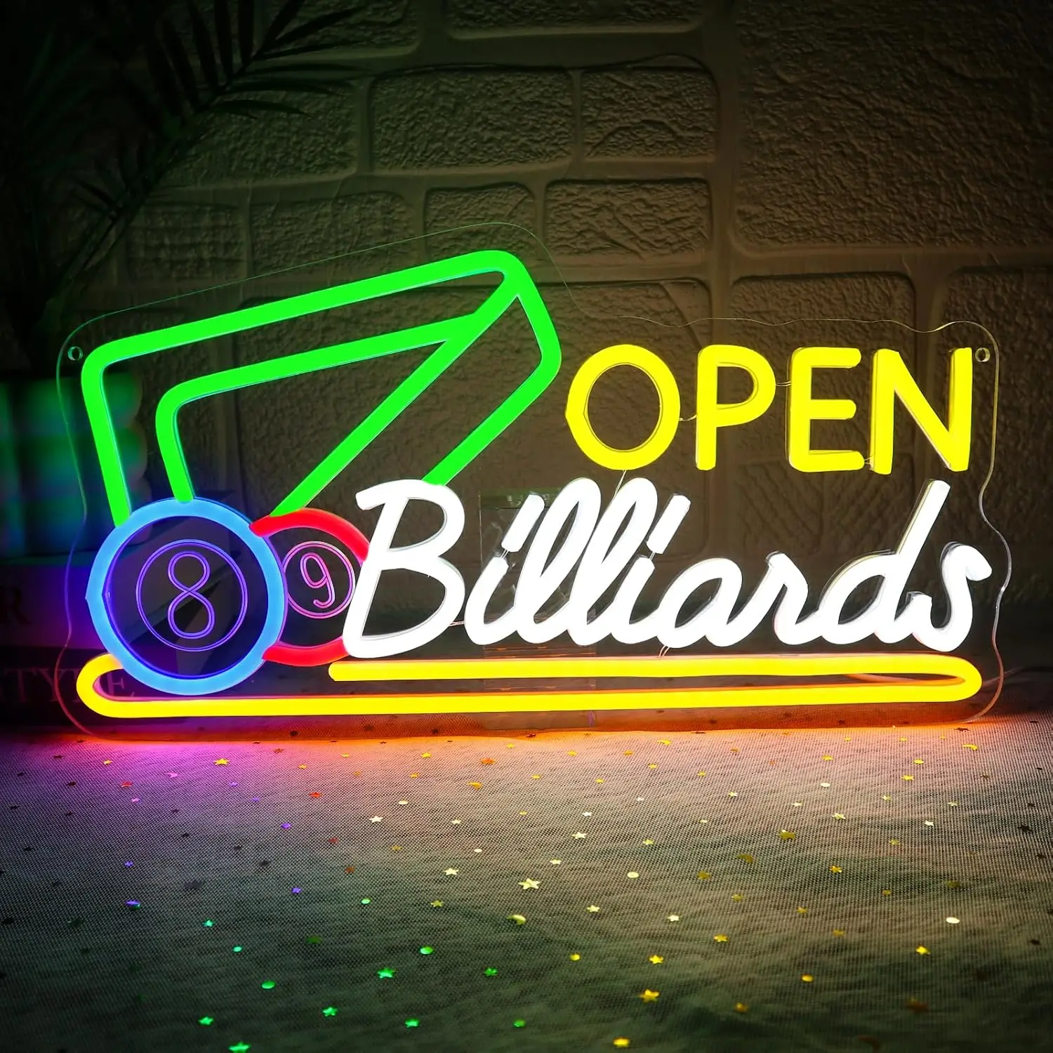 オープンネオンサイン-ビリヤード-led-ネオンライト-usb調光式-プールルーム-ビジネス-ゲームルーム-クラブ-バー-パーティー-マンケーブ-壁飾り-ギフト