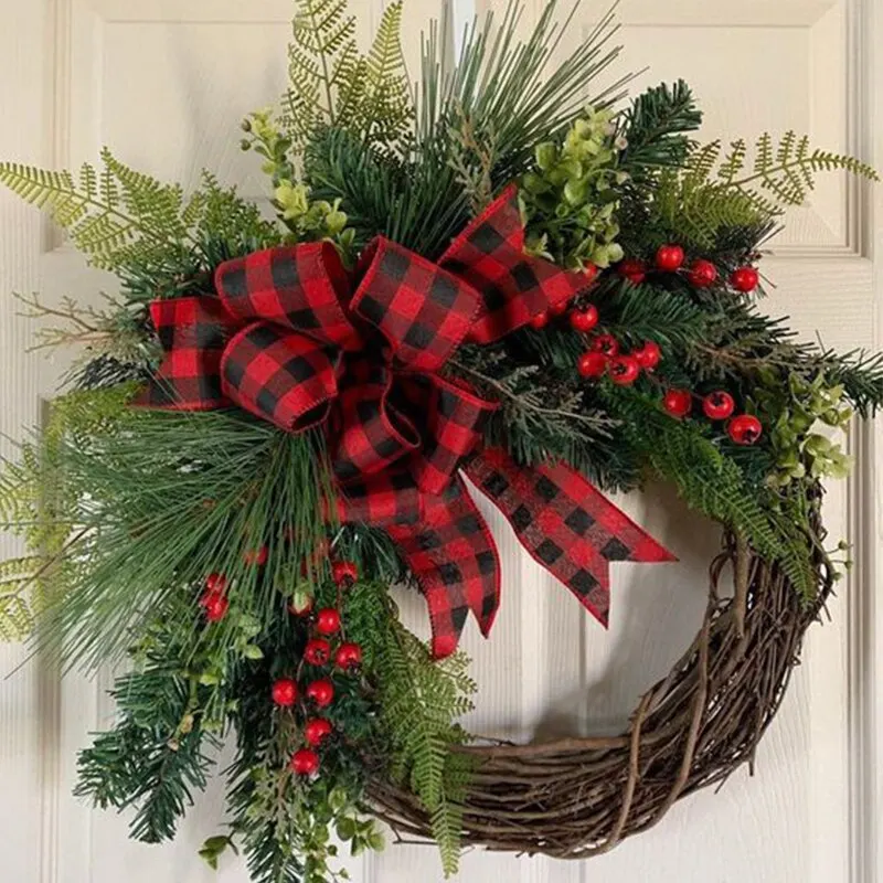 6 متر/لفة تقليد القنب الشريط شجرة عيد الميلاد شرائط عيد الميلاد إكليل جارلاند Bowknot الشريط لفة الكتان شعرية الشريط نويل نافيداد #2