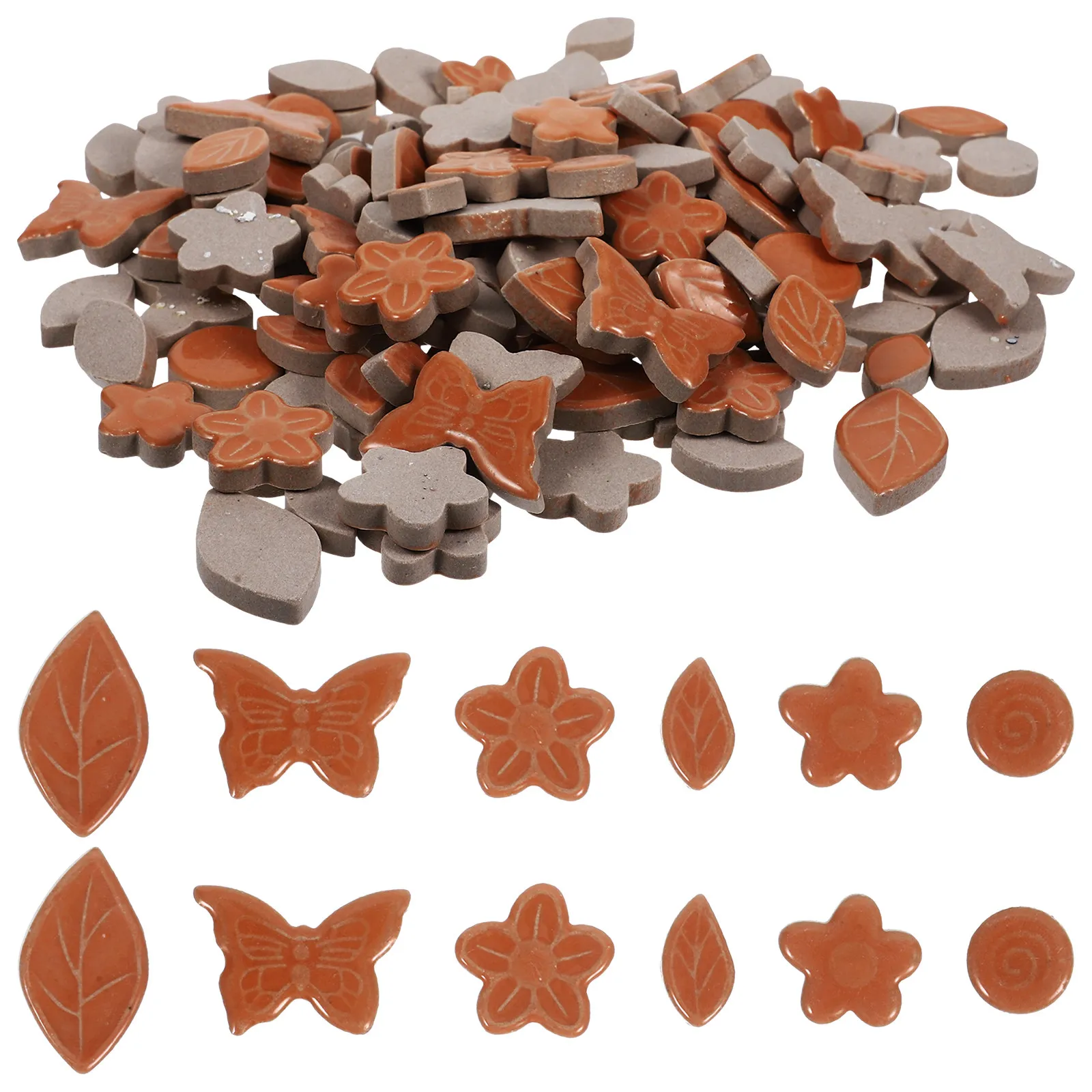 

Керамическая мозаичная плитка «Бабочка» 500 г, гладкая полированная поверхность, яркие цвета, натуральный современный стиль, для рукоделия и декора