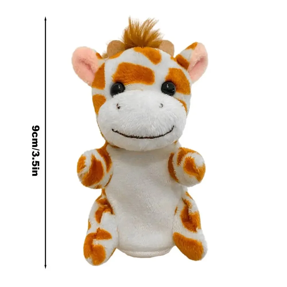 9cm Kawaii Jungle and Farm Animal Hand Finger Puppets Plush Toy Stuffed Animal Doll Educational Puppet For Role Play Storytel