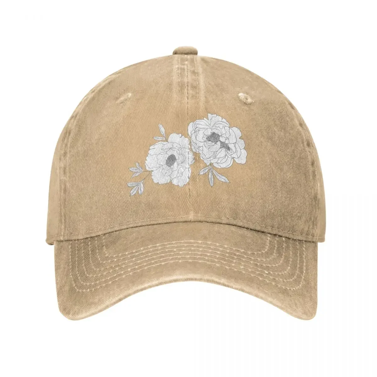 Peony Pattern - Flower Line Art Cowboy Hat foam party hats Hat Luxury Brand Bobble Hat Ladies Men'S