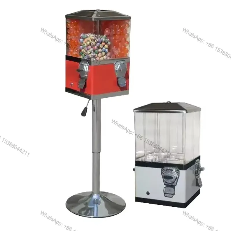 Hot Wholesale Factory Price Deer Brand 4 Head Coin Operated Gumball Candy Vending Machine Mini Commercial Stand Kids 300-600