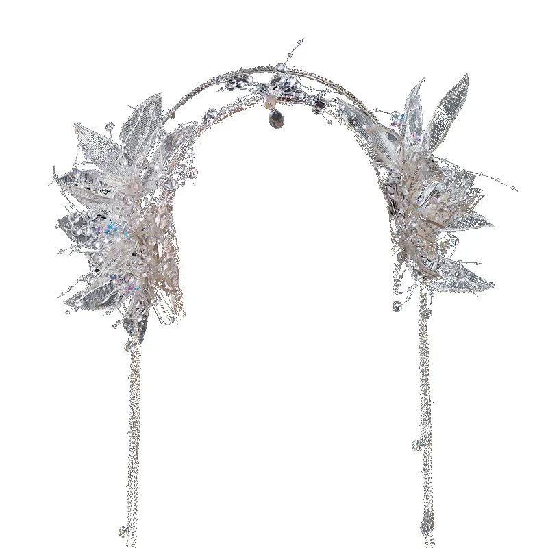 جديد غطاء الرأس الزفاف سانت كراون الصقيل شرابة عقال ضوء فاخر أنيق جميل فستان الزفاف فستان رسمي الملحقات