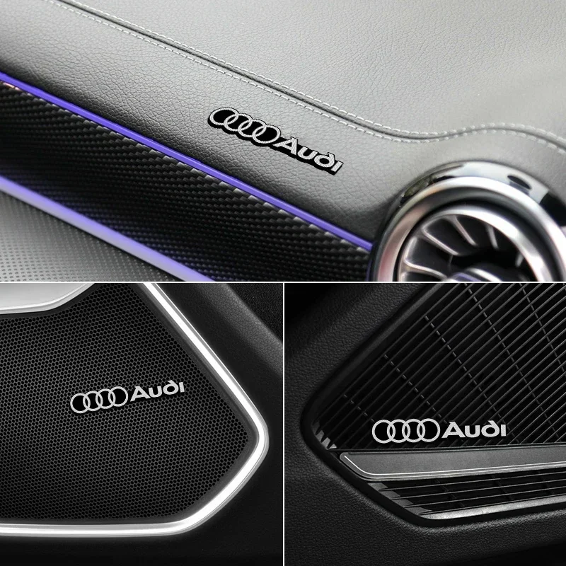 4 stücke Für Audi A1 A3 A4 B8 8P 8V A6 C7 A5 Q5 B7 B6 B9 A7 A8 RS Q3 Q7 Q2 auto audio dekorieren 3D Aluminium Abzeichen Emblem Aufkleber