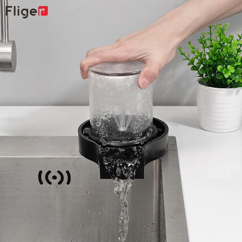 Faucet Glass Rinser For Home Sink High Pressure Automatic Cup Washer Bar Glass Coffee Pitcher Wash Cups Tool Kitchen Accessories
