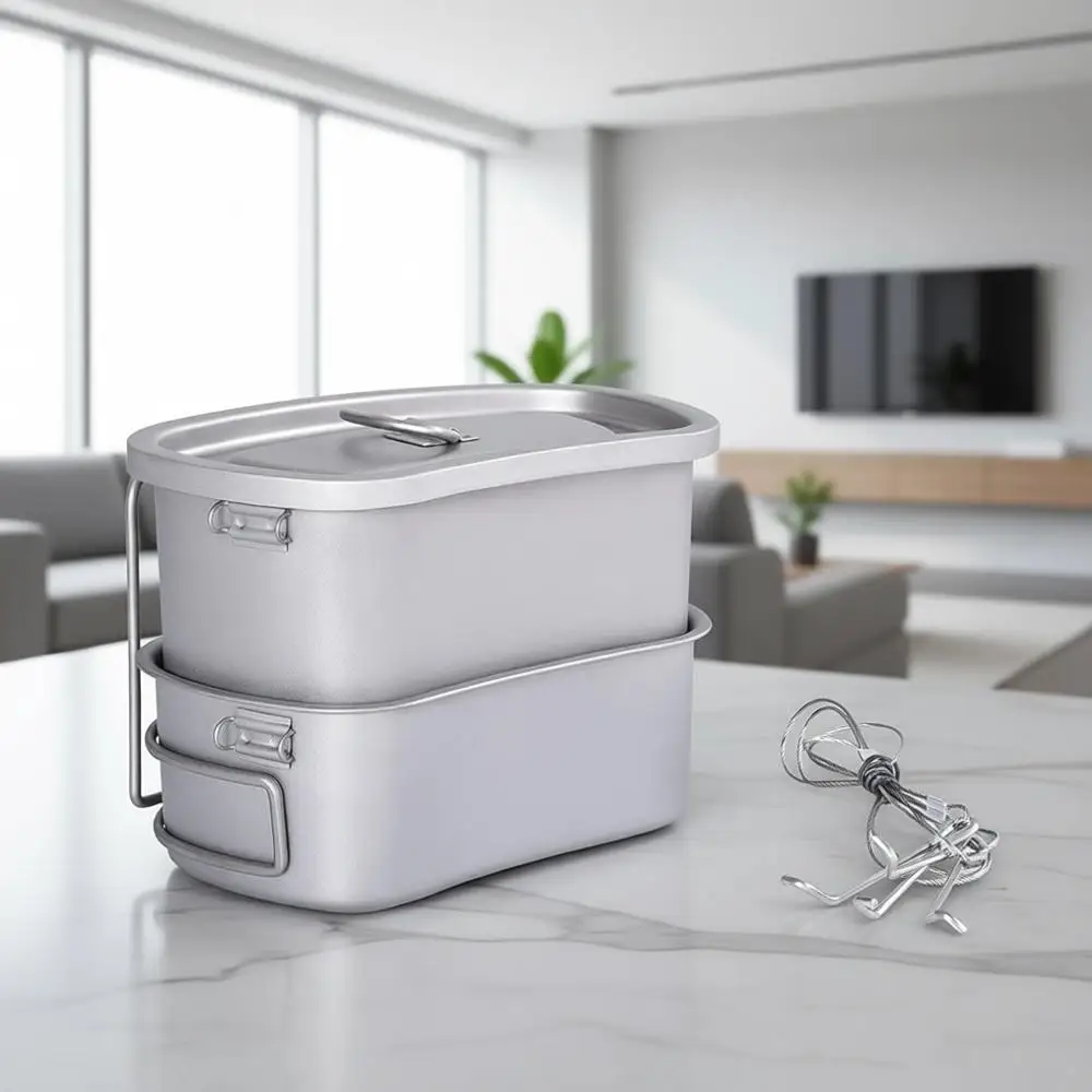 

Ультралегкая портативная титановая фляга с кольцом для подвешивания для походов и кемпинга