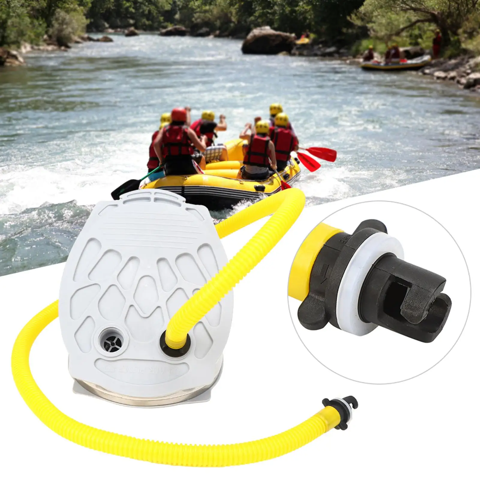 Portable Foot Air Pump for Inflatable Boat Kayak Swim Mattress