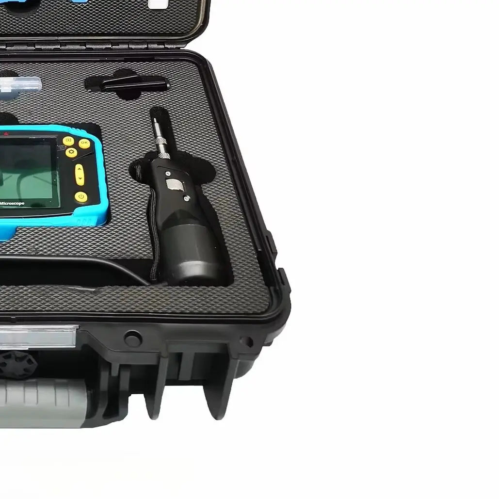 Fiber Optic Connector Inspection Probe Microscope with One Click Cleaning Pen and Cleaning Box