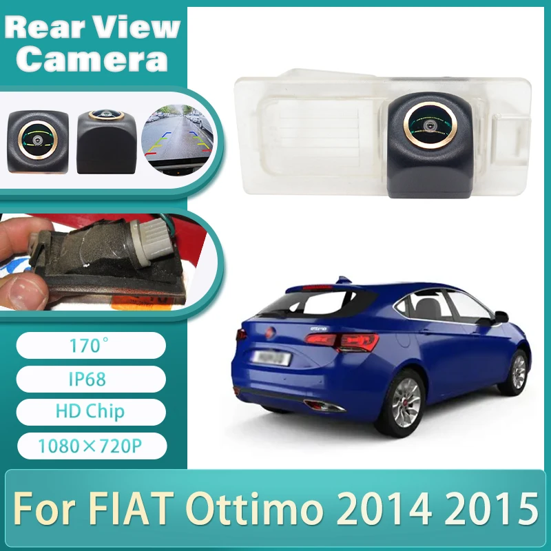 CCD Golden HD 170°Fisheye Lens Backup license Plate Camera For FIAT Ottimo 2014 2015 Car Rear View Backup Reverse Parking Camera