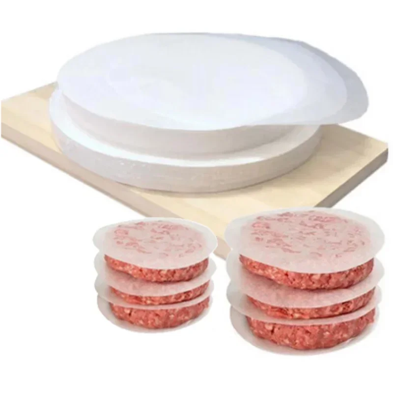 100Pcs/Lot Hamburger Frozen Patty Compartment Paper BBQ Oil Absorbent Paper Hamburger Press Patty Paper Food Mat