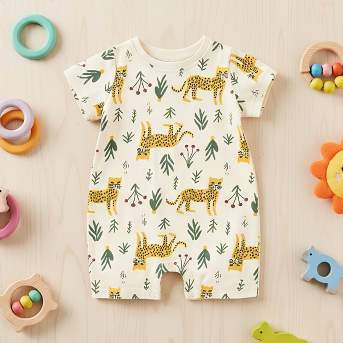 

Casual Infants Boys Animal Jumpsuits Summer Short Sleeve Fashion Toddlers Rompers