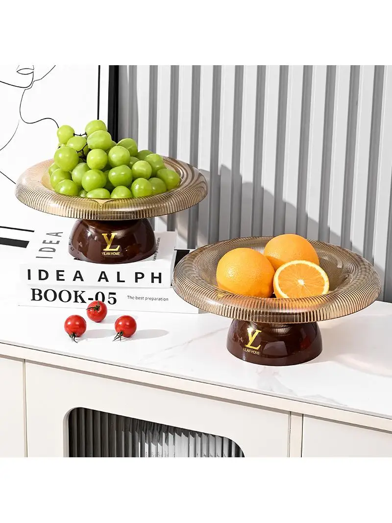 

Luxury Sle Fruit Tray Dining Table Living Room Home Use Drainage High End Plastic Material Commercial Dry Fruit Tray