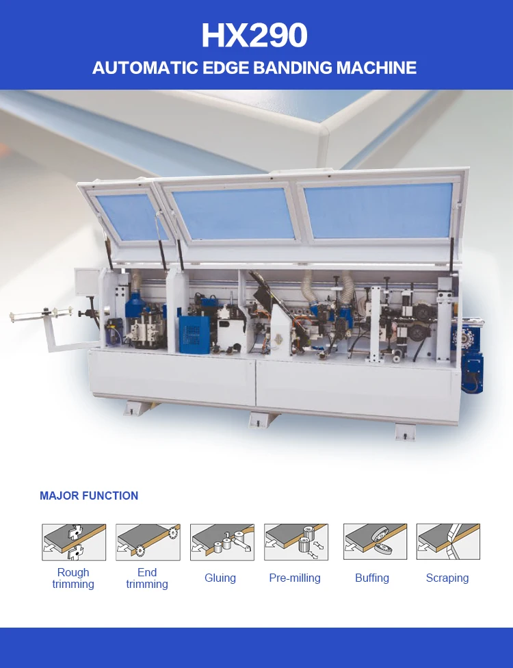 HICAS HX290 Pré fresadora de bordas automática em PVC para carpintaria