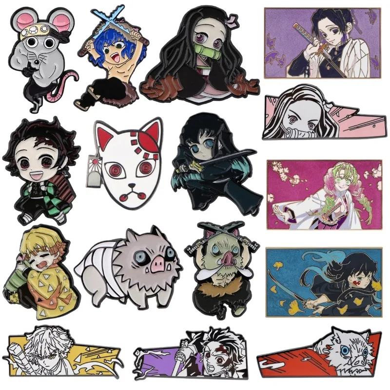 Combinazione della serie Demon Slayer Lavori completi Adesivi per auto sfumati 3D Periferiche anime adatte per notebook per auto, ecc.