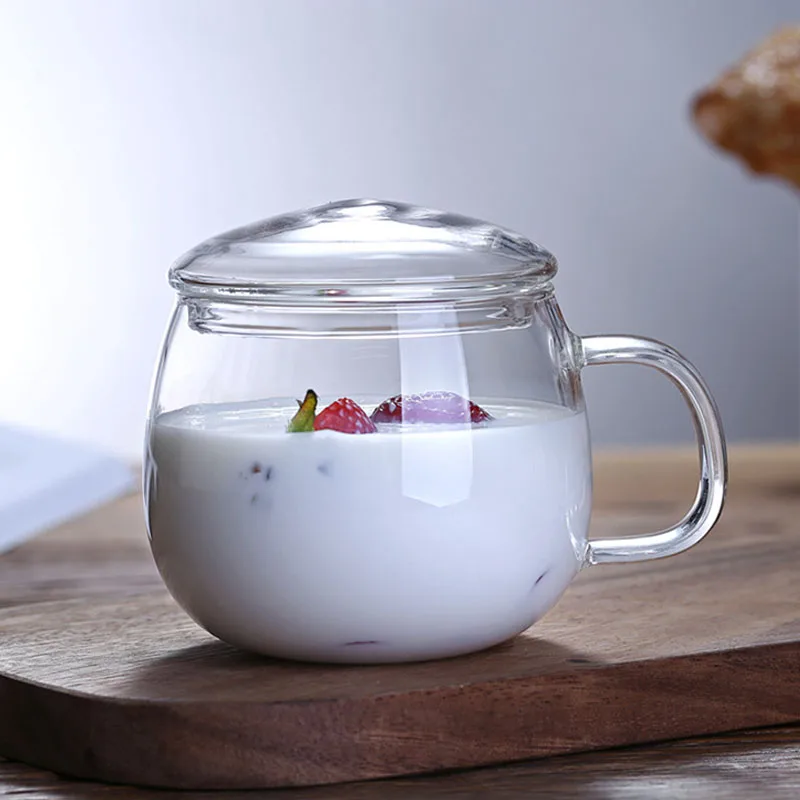 350ML Glass Teacup With Infuser And Lid For Blooming Tea Loose Leaf Tea Clear Tea Mug Easy to Use Ideal For Tea Lovers