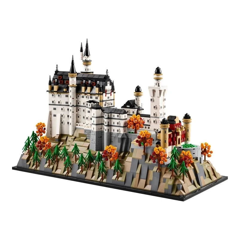 In stock 3455 pcs Neuschwanstein Architectural Model Kit Compatible 21063 Collectible Building blocks Set for Adults Gift