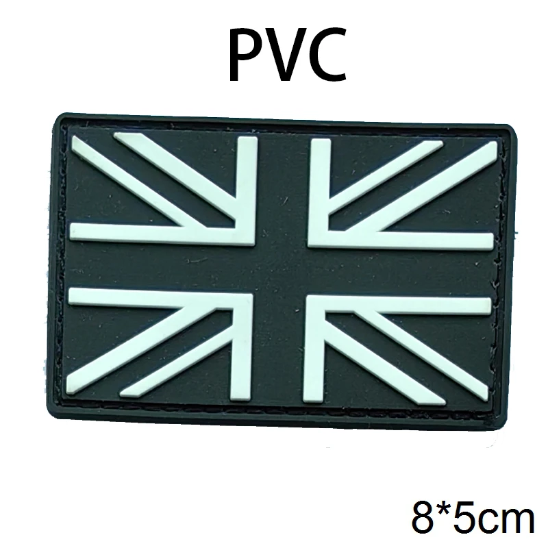 PVC/Embroider Flag Patches UK Spain France Germany US Russia Tactical Hook Badge Rubber Shoulder Emblem Applique