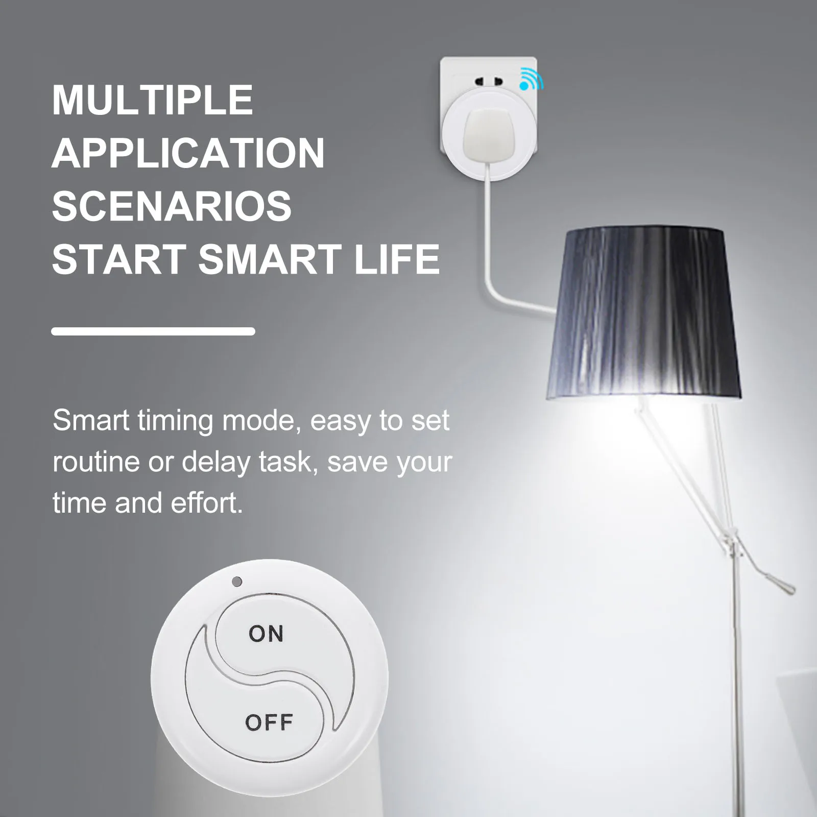 

Мини-розетка с дистанционным управлением, беспроводная розетка для бытовой техники, длительный срок службы, простая установка