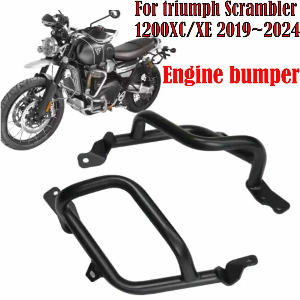 

Защитная планка для шоссе, нижние бамперы, защита двигателя мотоцикла для Triumph Scrambler 1200XC/XE 2019 ~ 2024