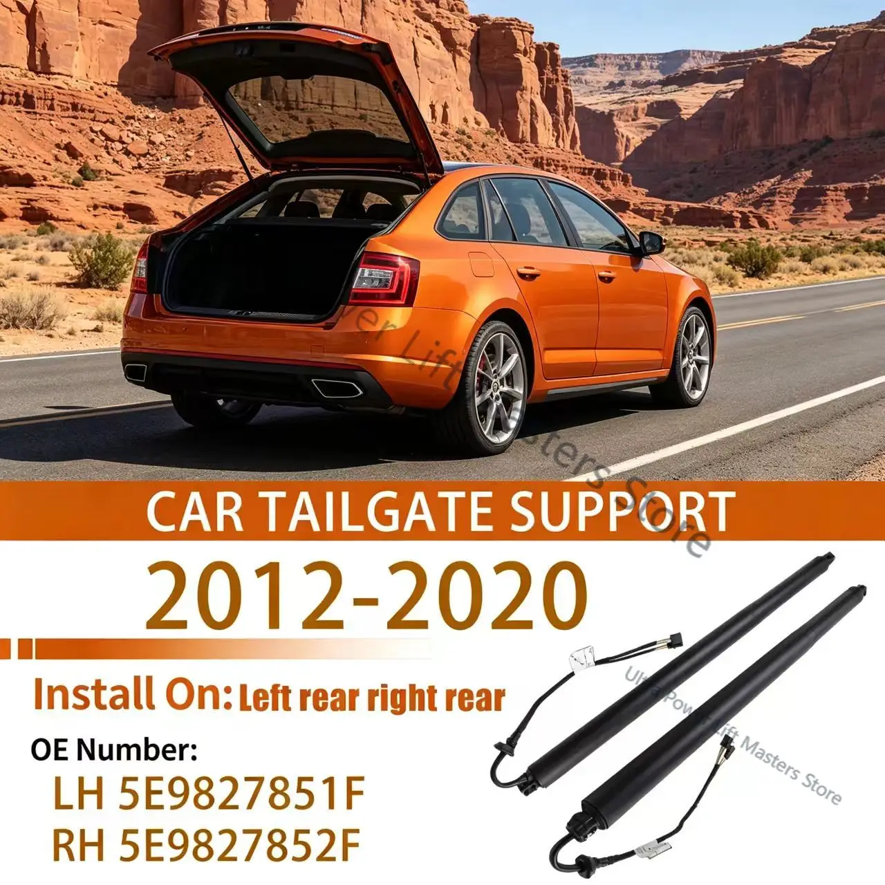 For 2012-2019 2020 SKODA Octavia III COMBI Typ5E Rear Tailgate Power Lift Support Rear tailgate strut 5E9827851F 5E9827852F