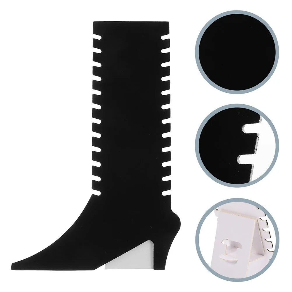 

2pcs Foldable Jewelry Display Stand Necklace Holder Anklet Organizer Boot Shape Space-Saving Vendor Retail Tabletop Dresser