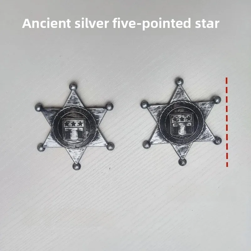 ปืนรีวอลเวอร์ของเล่นคาวบอยตะวันตกพร้อมปลอกหนัง อุปกรณ์เสริมชุดแฟนซีเด็กสำหรับวันฮาโลวีน ของเล่นพลาสติกสำหรับเล่นบทบาทสมมติ