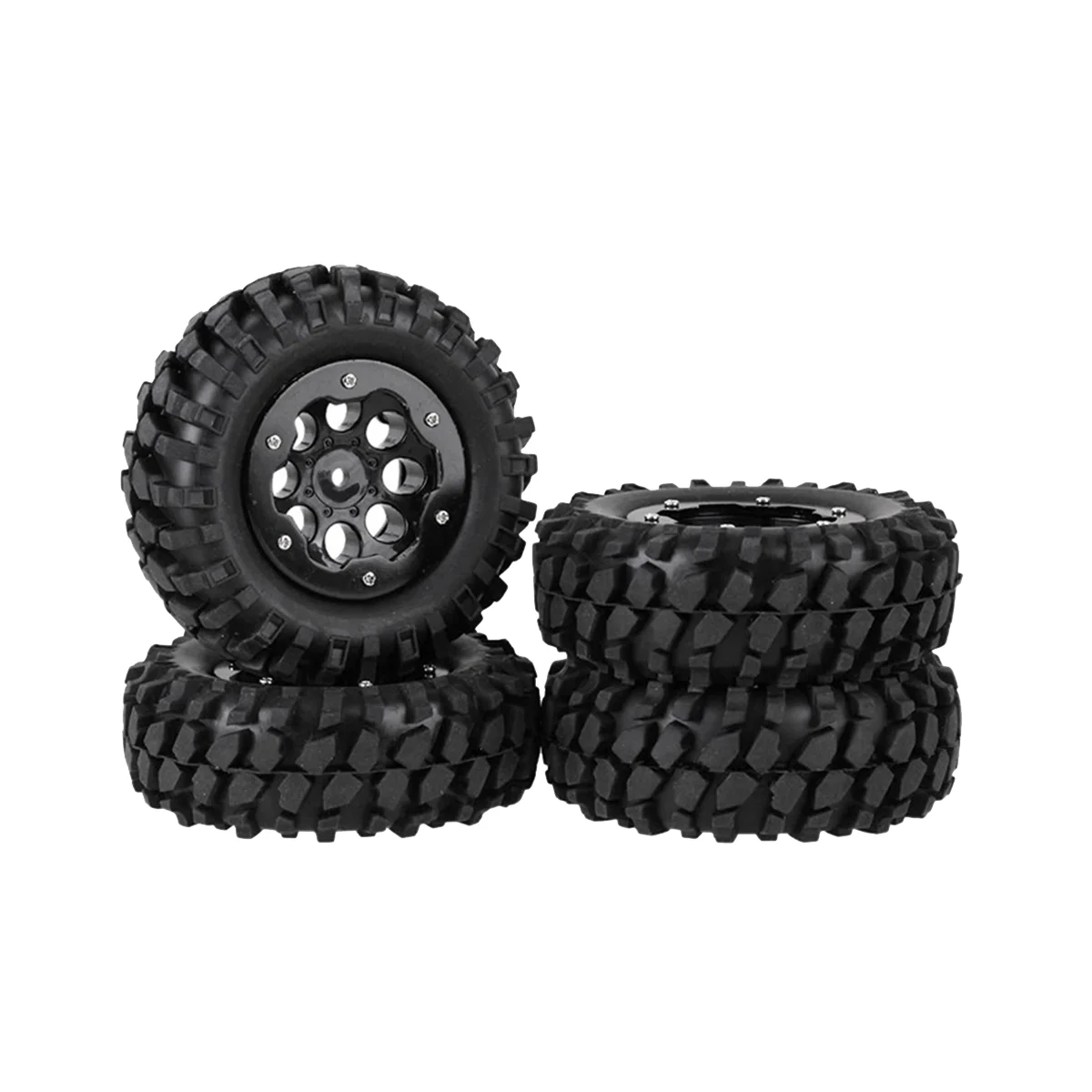 

RC ROCK CRAWLER TRUCK Assembled 1.9In Metal Beadlock Wheels with 96Mm Soft Tires for 1/10 4WD MN D90 D130 Rc Car