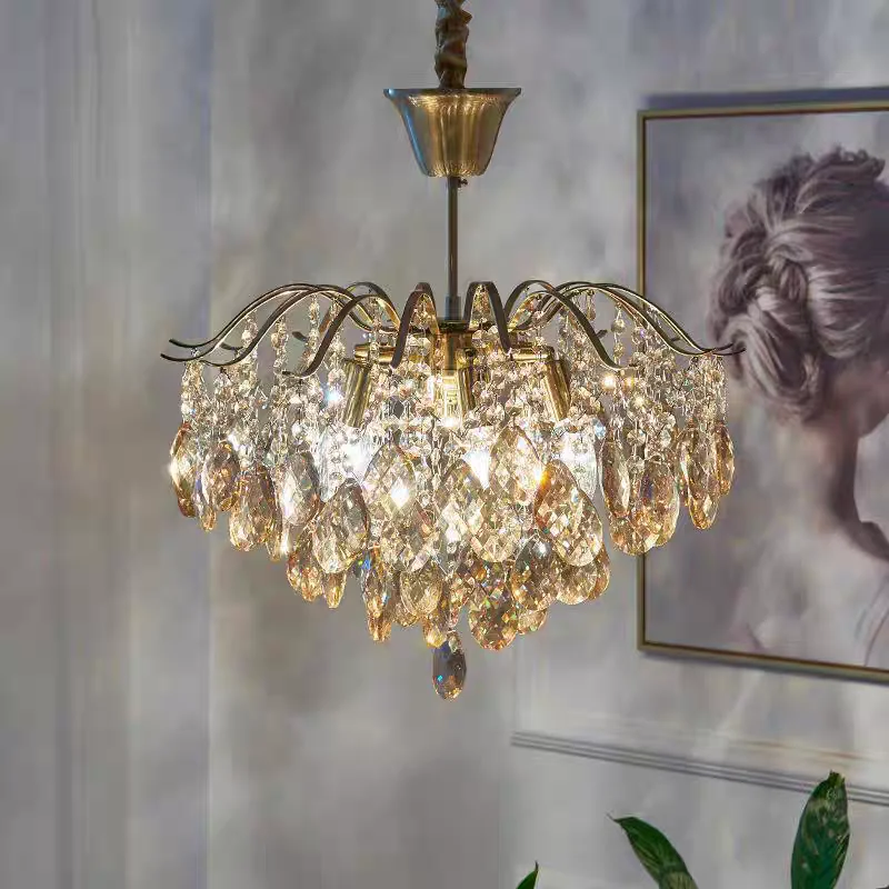 フレンチアートライト高級クリスタルシャンデリアポストモダンレ - Elements Lighting Decor のレビューと価格