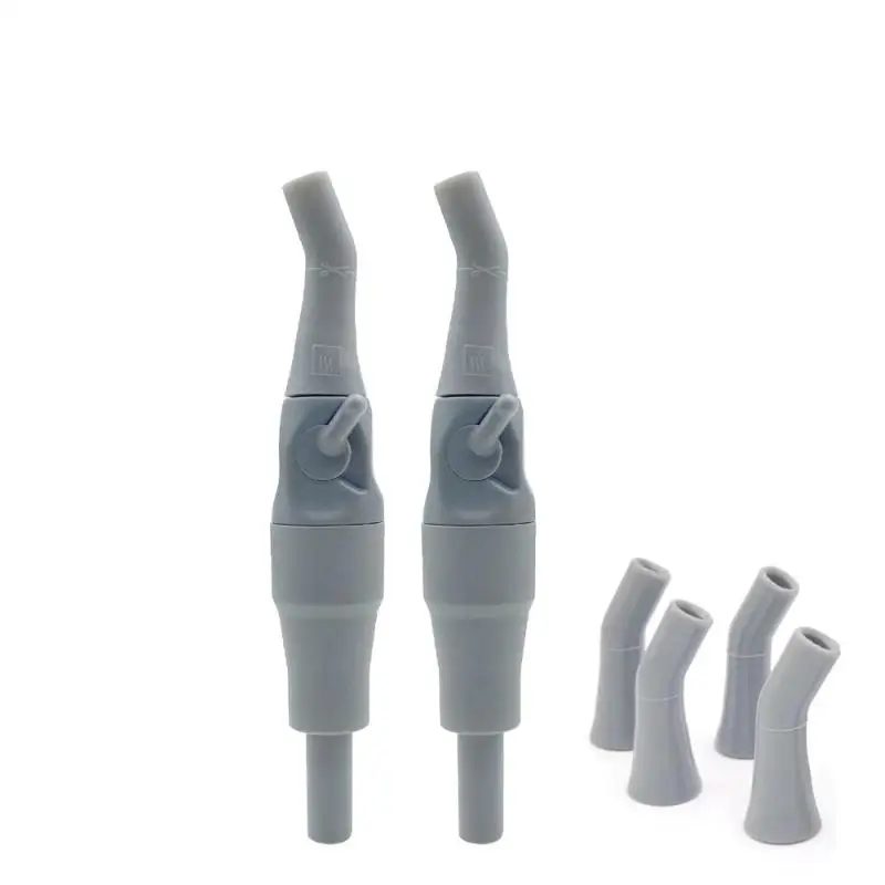 【HBA】1Pcs Dental Universal Saliva Swivel Sucker Suction Head Tips Parts Tools Autoclavable Weak/Strong Suction Handle For Durr