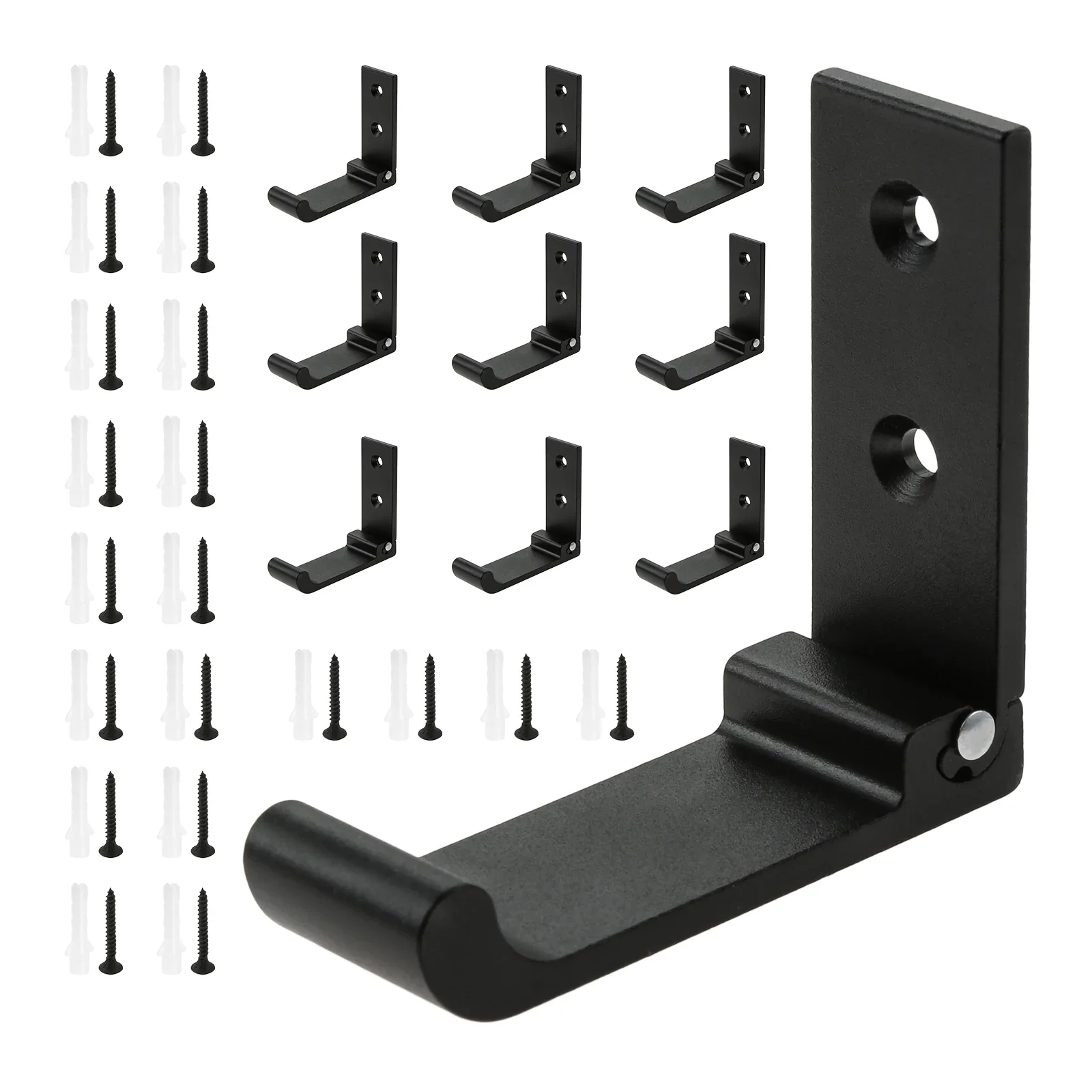 

10 Sets Invisible Foldable Single Hook Wall Mounted Door Clothes Hats Bags Hangers Holder Aluminum Kitchen Bathroom Towel Hooks